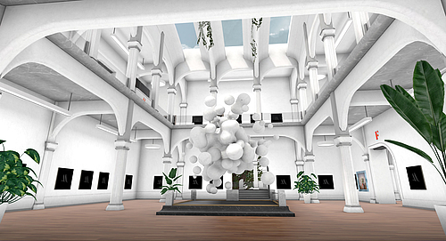 Blick in ein immersives 3D webbasiertes Museum