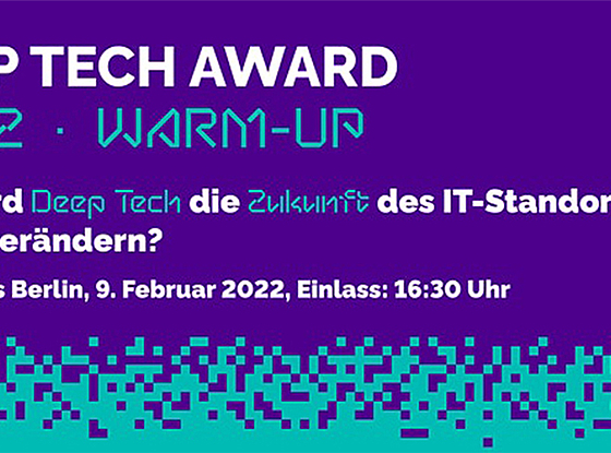 Einladung Warm-up für den Deep Tech Award 2022