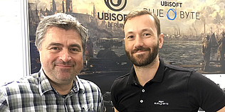 Benedikt Grindel und Istvan Tajnay von Ubisoft Blue Byte